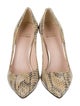 Stuart Weitzman Leather Animal Print Pumps