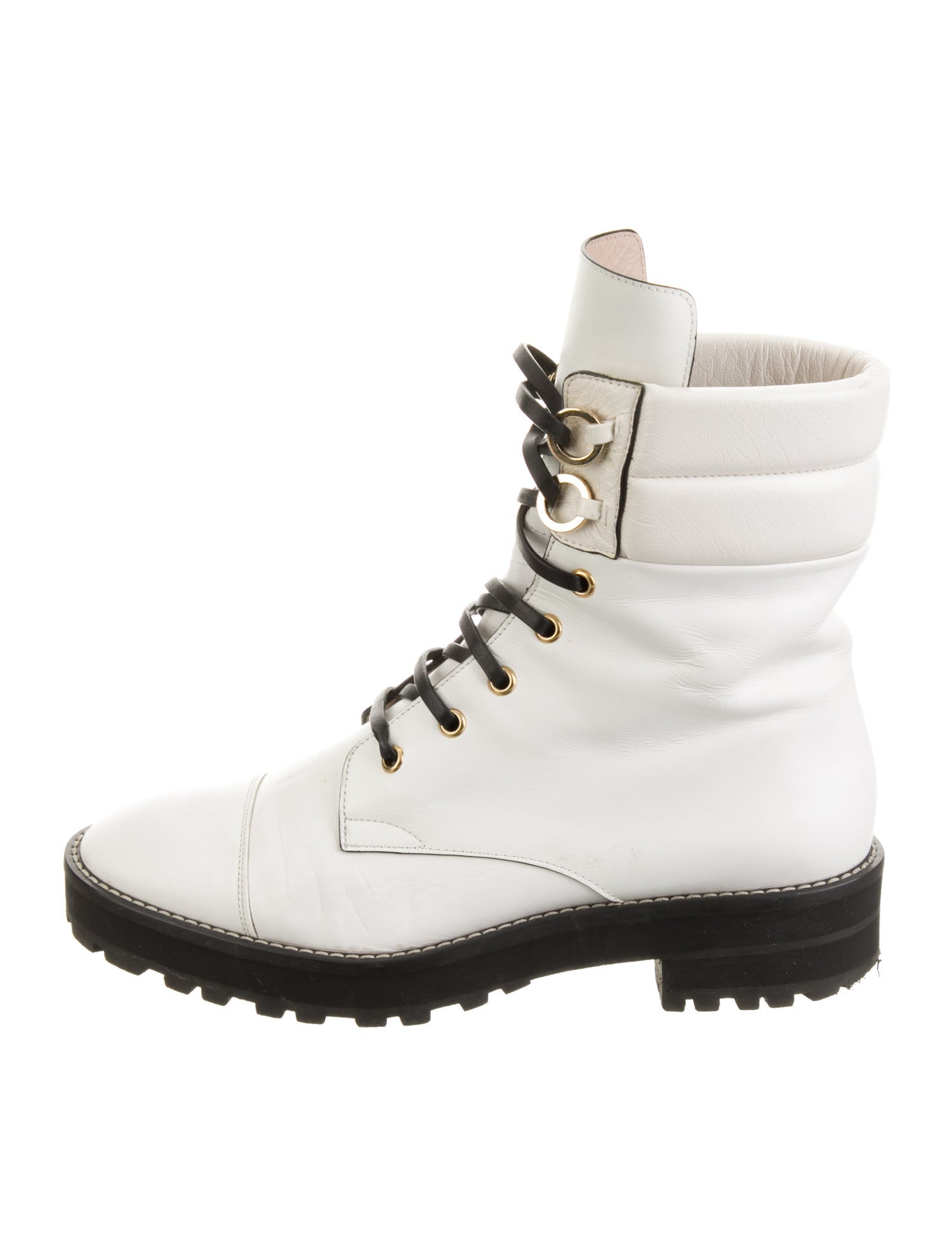 Stuart Weitzman Leather Combat Boots