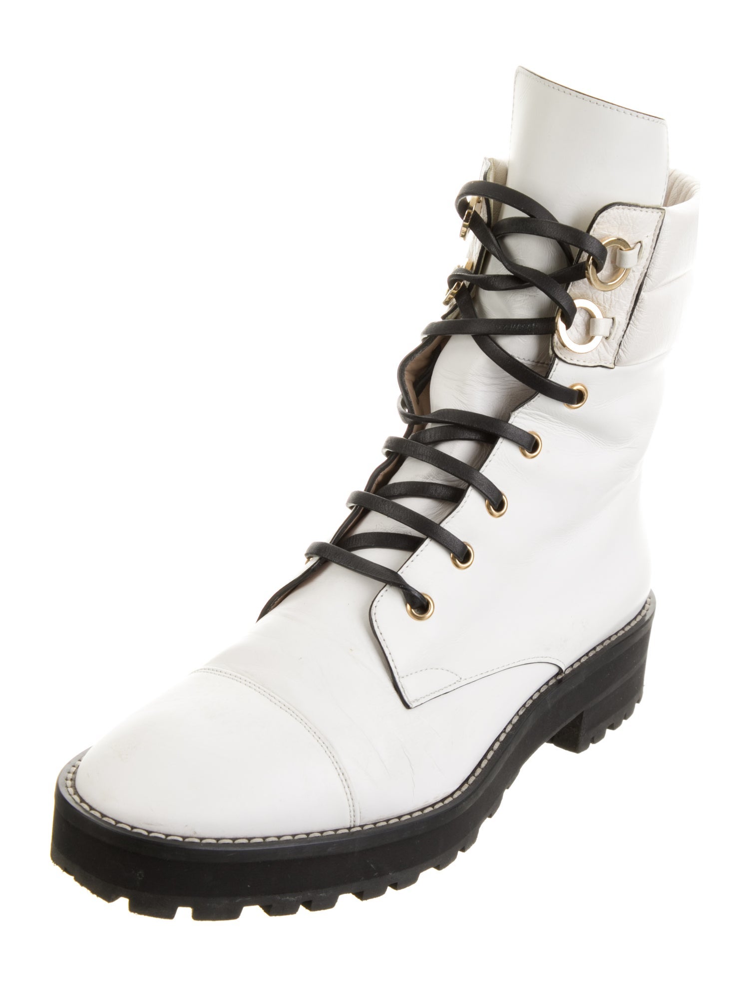 Stuart Weitzman Leather Combat Boots