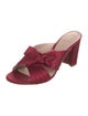 Stuart Weitzman Satin Bow Accents Slides