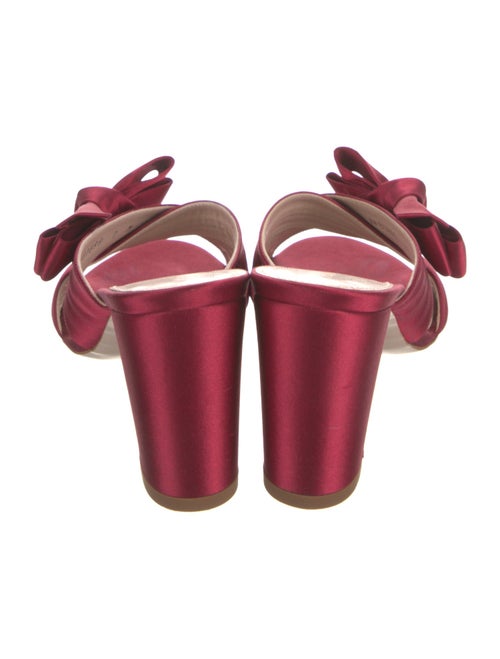 Stuart Weitzman Satin Bow Accents Slides