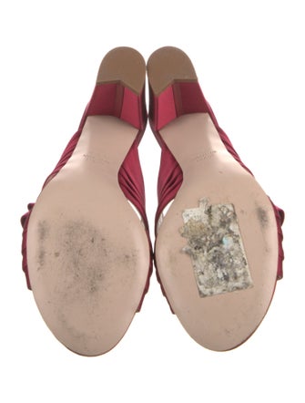 Stuart Weitzman Satin Bow Accents Slides