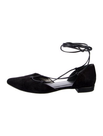 Stuart Weitzman Suede D'Orsay Flats