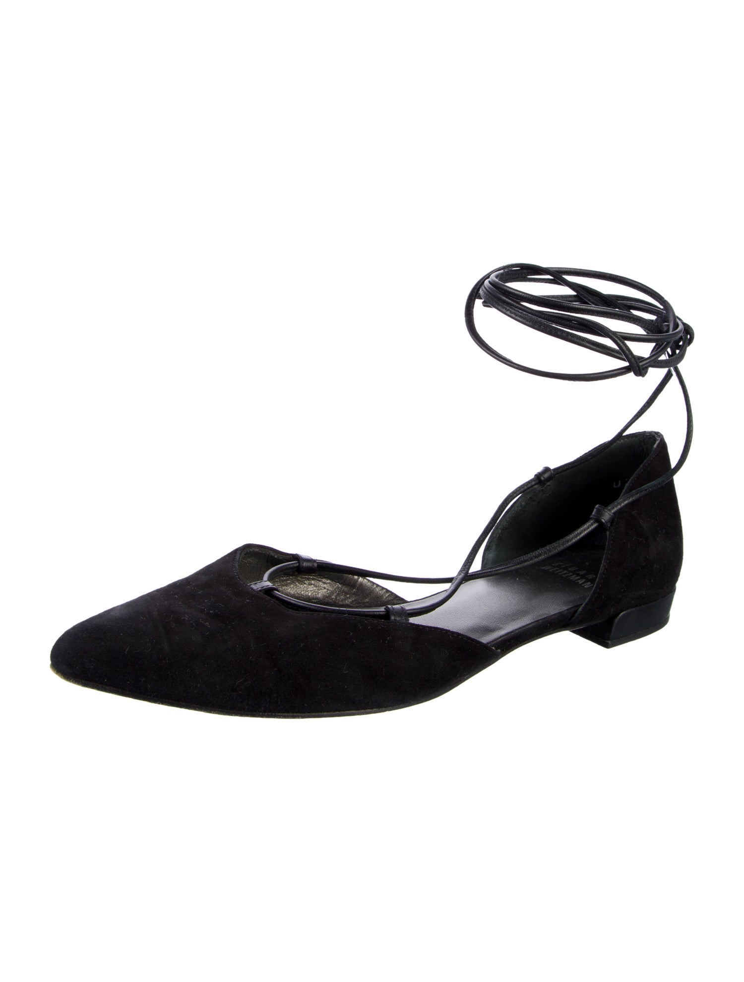 Stuart Weitzman Suede D'Orsay Flats