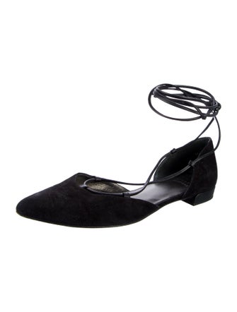 Stuart Weitzman Suede D'Orsay Flats