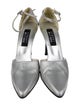 Stuart Weitzman Leather Crystal Embellishments D'Orsay Pumps