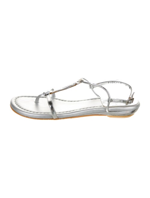 Stuart Weitzman Patent Leather T-Strap Sandals