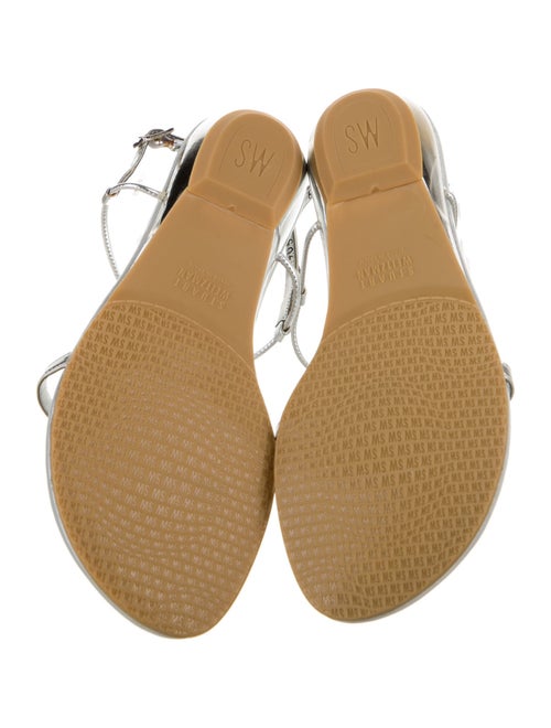 Stuart Weitzman Patent Leather T-Strap Sandals