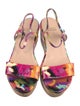 Stuart Weitzman Patent Leather Printed Espadrilles