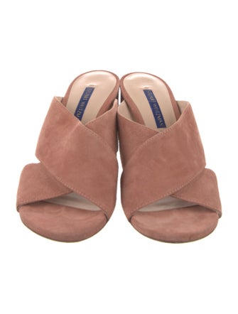Stuart Weitzman Suede Slides