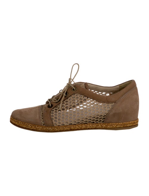Stuart Weitzman Nubuck Mesh Accents Oxfords