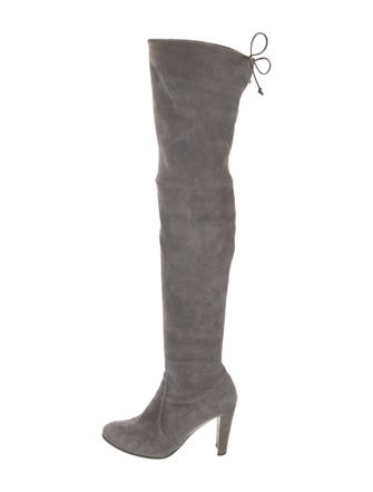 Stuart Weitzman Suede Lace-Up Boots