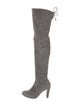 Stuart Weitzman Suede Lace-Up Boots
