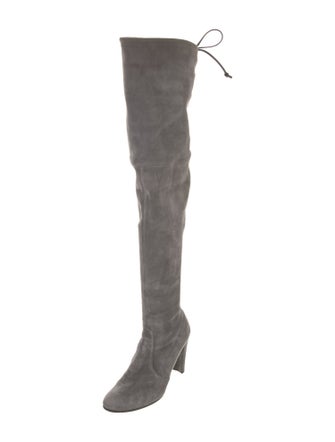 Stuart Weitzman Suede Lace-Up Boots