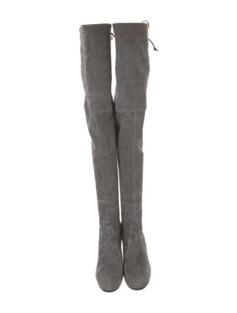 Stuart Weitzman Suede Lace-Up Boots
