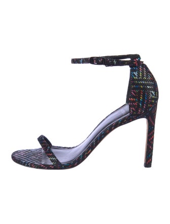 Stuart Weitzman Suede Printed Sandals
