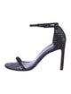 Stuart Weitzman Suede Printed Sandals