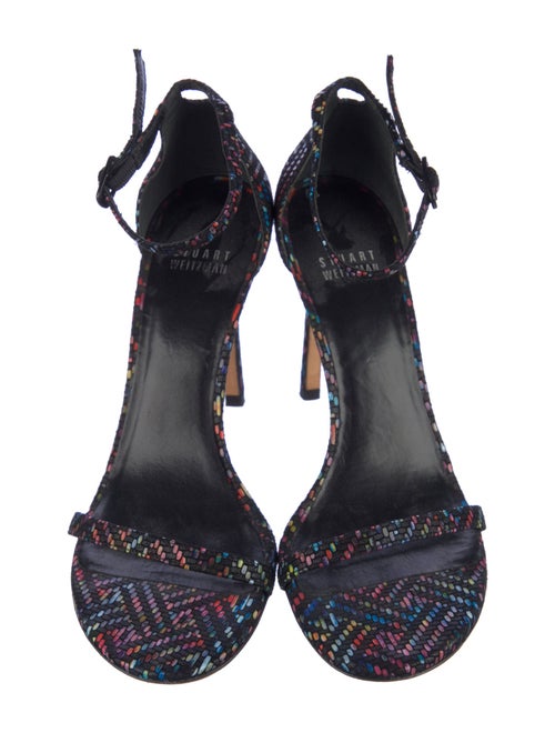 Stuart Weitzman Suede Printed Sandals