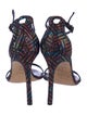 Stuart Weitzman Suede Printed Sandals