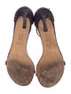Stuart Weitzman Suede Printed Sandals