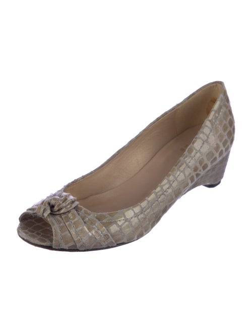 Stuart Weitzman Embossed Leather Pumps