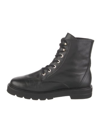 Stuart Weitzman Leather Combat Boots