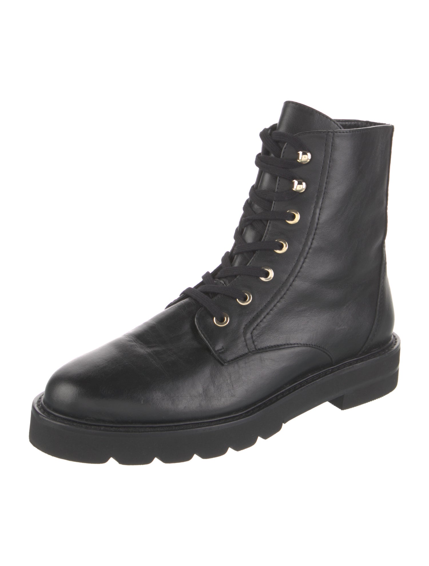 Stuart Weitzman Leather Combat Boots