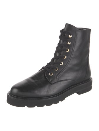 Stuart Weitzman Leather Combat Boots