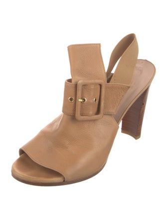 Stuart Weitzman Leather Slingback Sandals