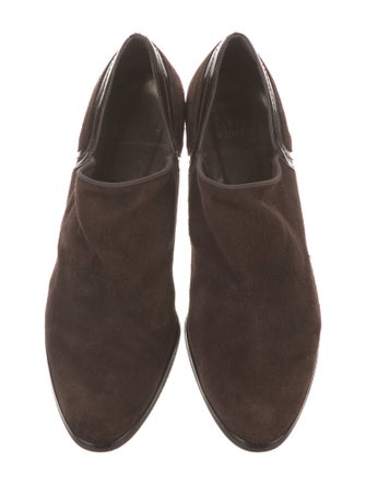 Stuart Weitzman Suede Leather Trim Embellishment Pumps