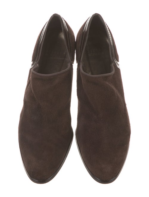 Stuart Weitzman Suede Leather Trim Embellishment Pumps