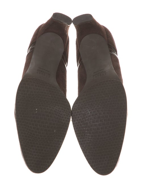 Stuart Weitzman Suede Leather Trim Embellishment Pumps