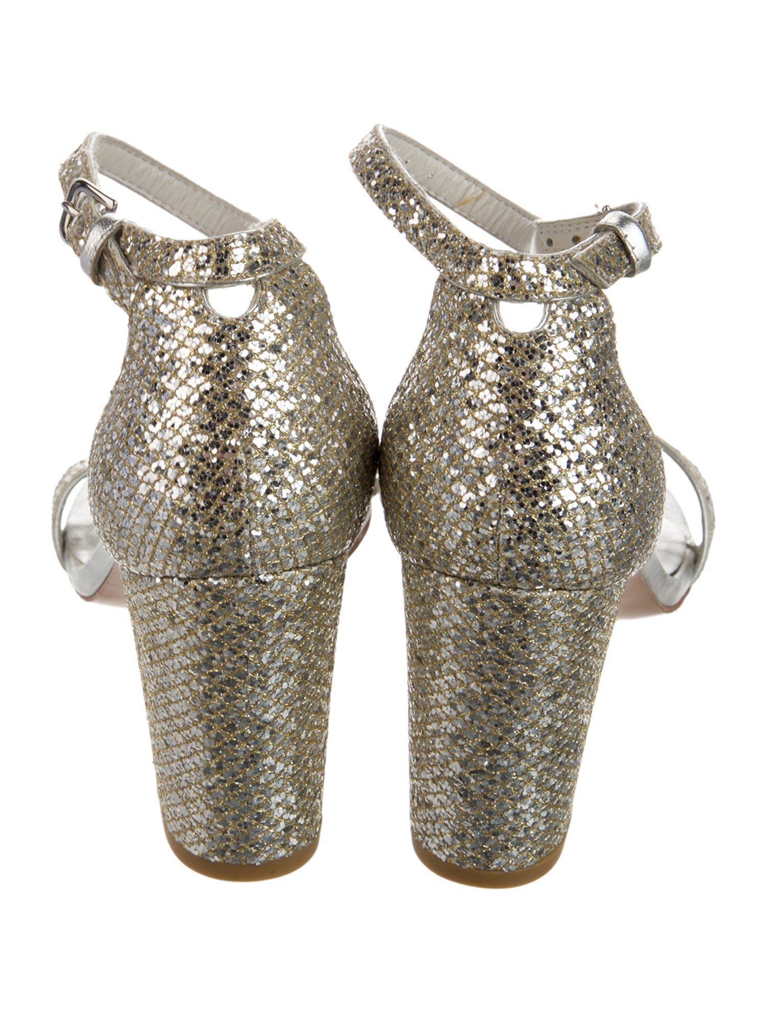 Stuart Weitzman Glitter Glitter Accents Sandals