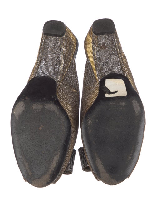 Stuart Weitzman Glitter Bow Accents Mules