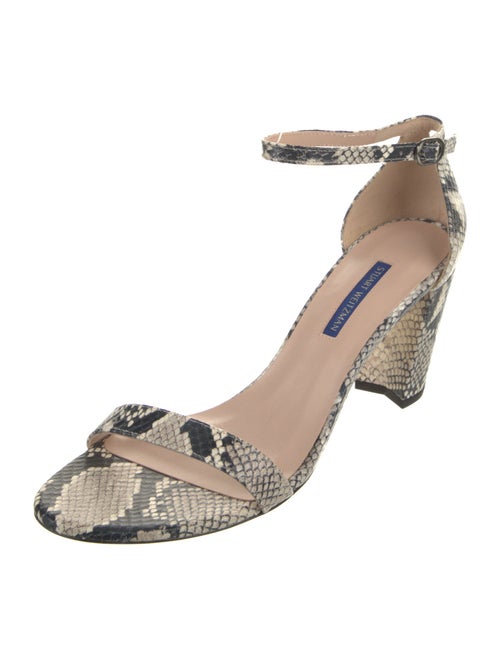 Stuart Weitzman Snakeskin Animal Print Sandals