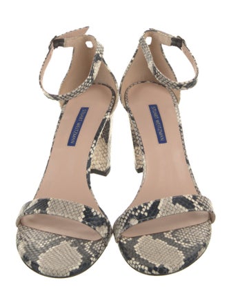 Stuart Weitzman Snakeskin Animal Print Sandals