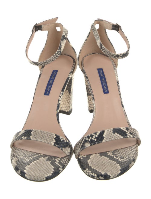 Stuart Weitzman Snakeskin Animal Print Sandals