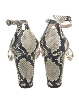 Stuart Weitzman Snakeskin Animal Print Sandals