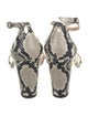 Stuart Weitzman Snakeskin Animal Print Sandals