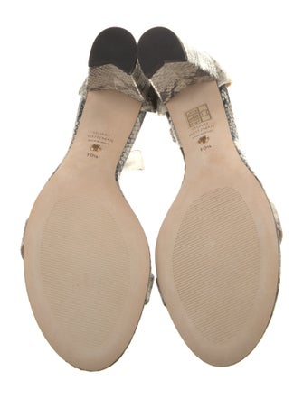 Stuart Weitzman Snakeskin Animal Print Sandals