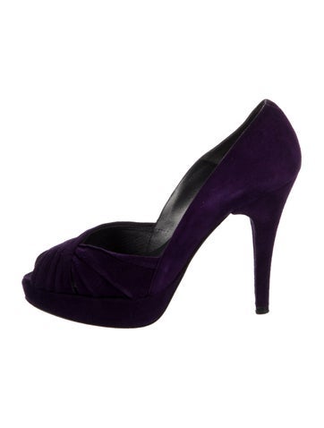 Stuart Weitzman Pumps Suede Keyhole Accent US 5 |