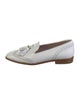 Stuart Weitzman Leather Tassel Accents Loafers