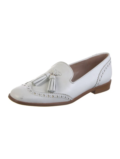Stuart Weitzman Leather Tassel Accents Loafers