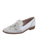 Stuart Weitzman Leather Tassel Accents Loafers
