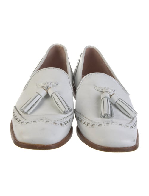 Stuart Weitzman Leather Tassel Accents Loafers