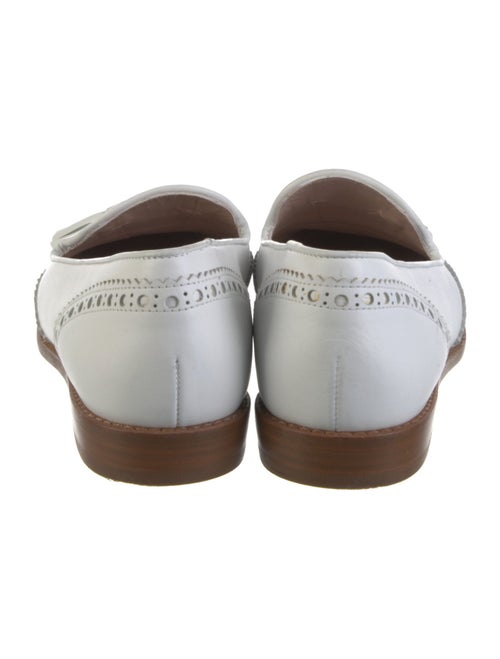 Stuart Weitzman Leather Tassel Accents Loafers