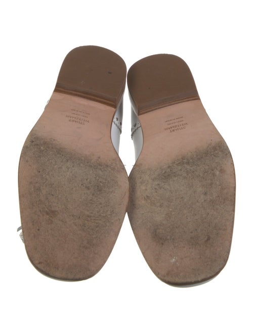 Stuart Weitzman Leather Tassel Accents Loafers