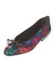 Stuart Weitzman Patent Leather Printed Flats