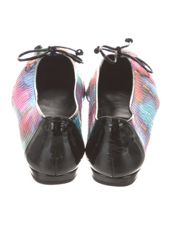 Stuart Weitzman Patent Leather Printed Flats