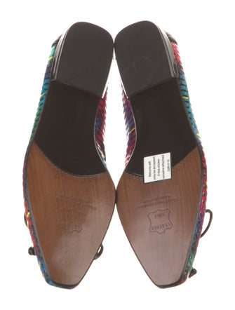 Stuart Weitzman Patent Leather Printed Flats